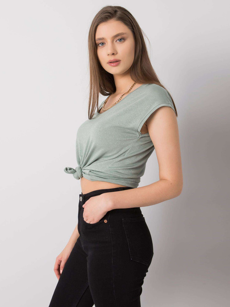 Jasnozielona bluzka w paski Giselle RUE PARIS