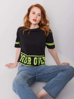 Czarny t-shirt bawełniany Shelby