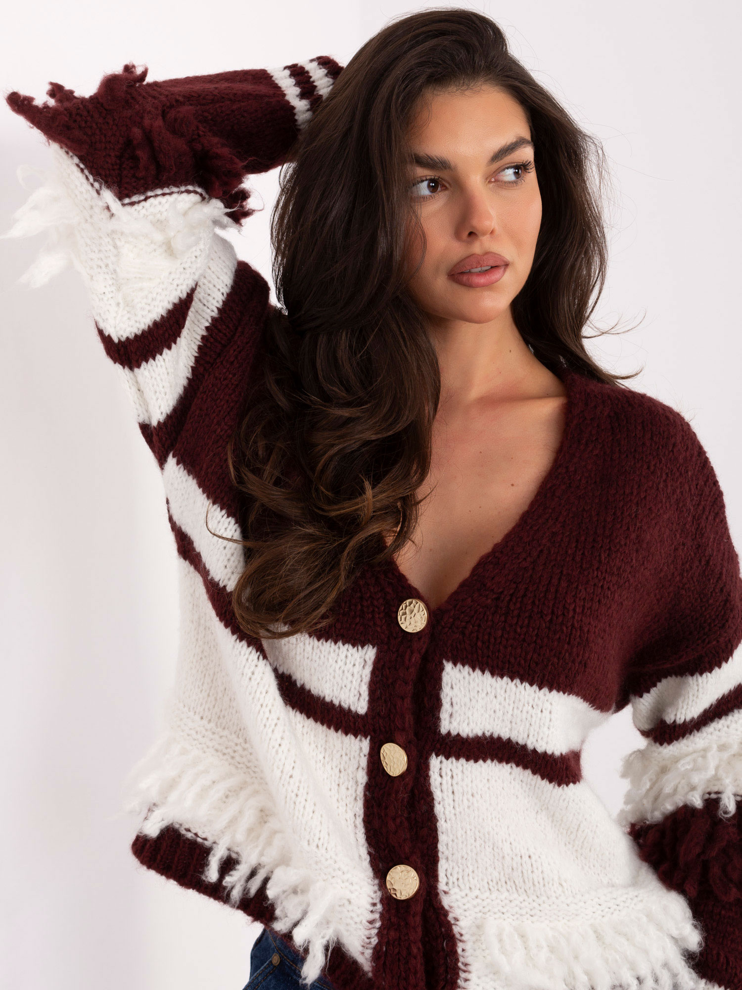 Sweter bordowy