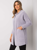 Jasnoszary płaszcz alpaka Carolyn