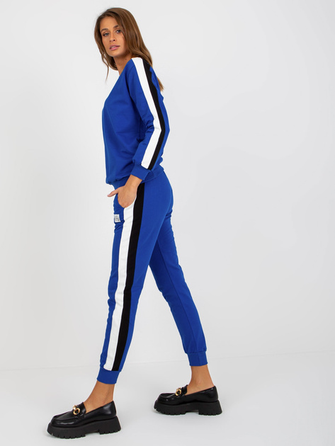 Hurt Ciemnoniebieski dresowy komplet basic z lampasami