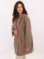 Fango elegancki płaszcz z kieszeniami RUE PARIS 