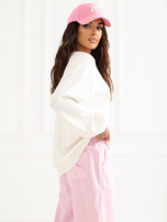  Ecru damska bluza o kroju oversize RUE PARIS  