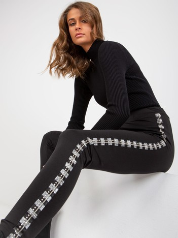 Hurt Czarne damskie legginsy na co dzień high waist