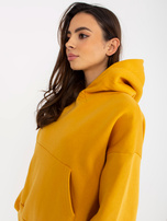 Hurt Musztardowy komplet dresowy z bluzą z kapturem Janessa