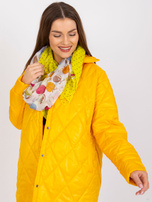 Biało-żółta chusta z printami