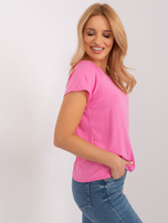 Hurt Różowa bluzka z wiskozy Lucienne BASIC FEEL GOOD