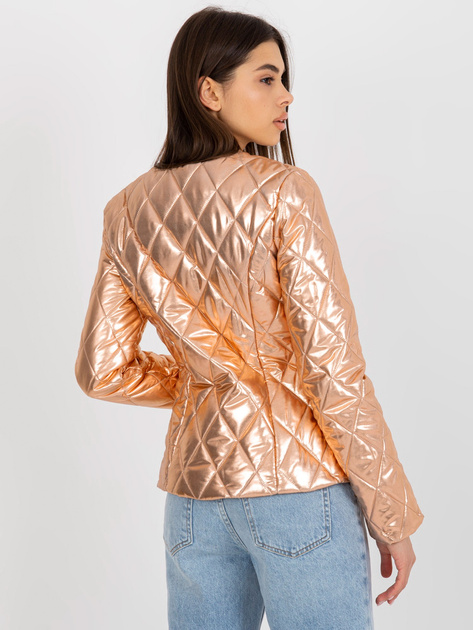 Hurt Złota przejściowa kurtka pikowana bez kaptura