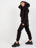 Hurt Czarny damski dresowy komplet basic ze spodniami