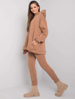 Camelowy dresowy komplet dwuczęściowy Lucia