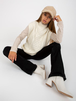 Hurt White knitted vest with braids SUBLEVEL.