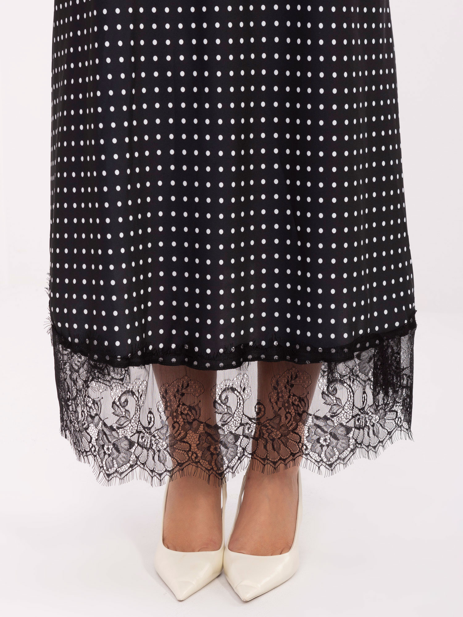 Black midi skirt with lace RUE PARIS.