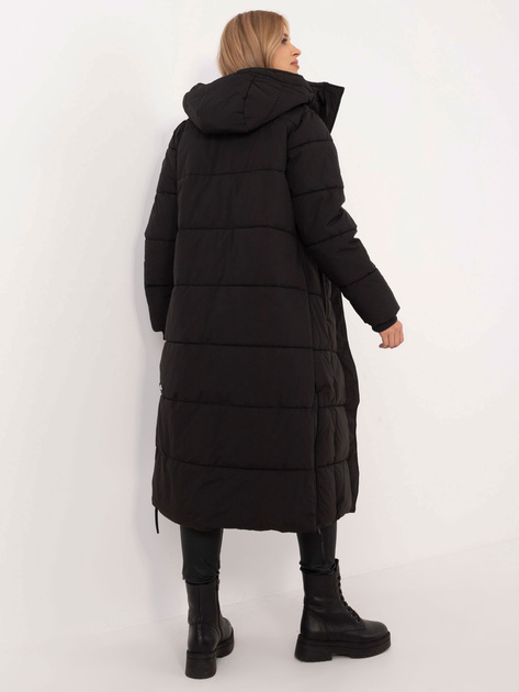 Hurt Czarna puchowa kurtka zimowa z pikowaniem SUBLEVEL