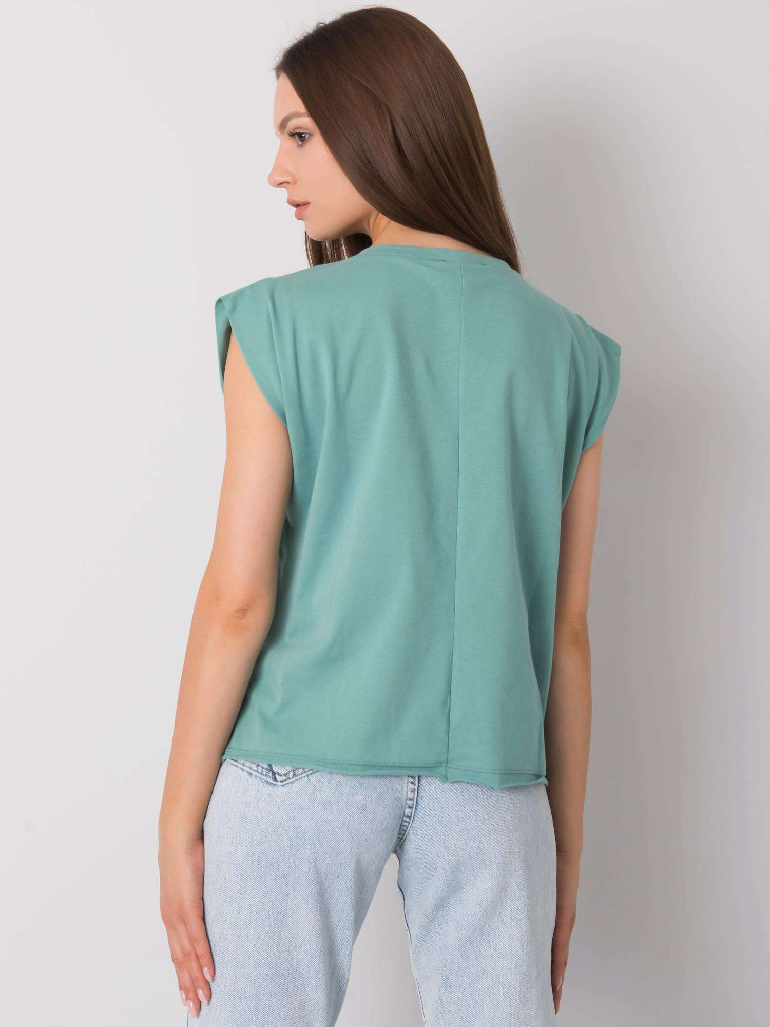 Jasnozielony t-shirt z nadrukiem Malibu