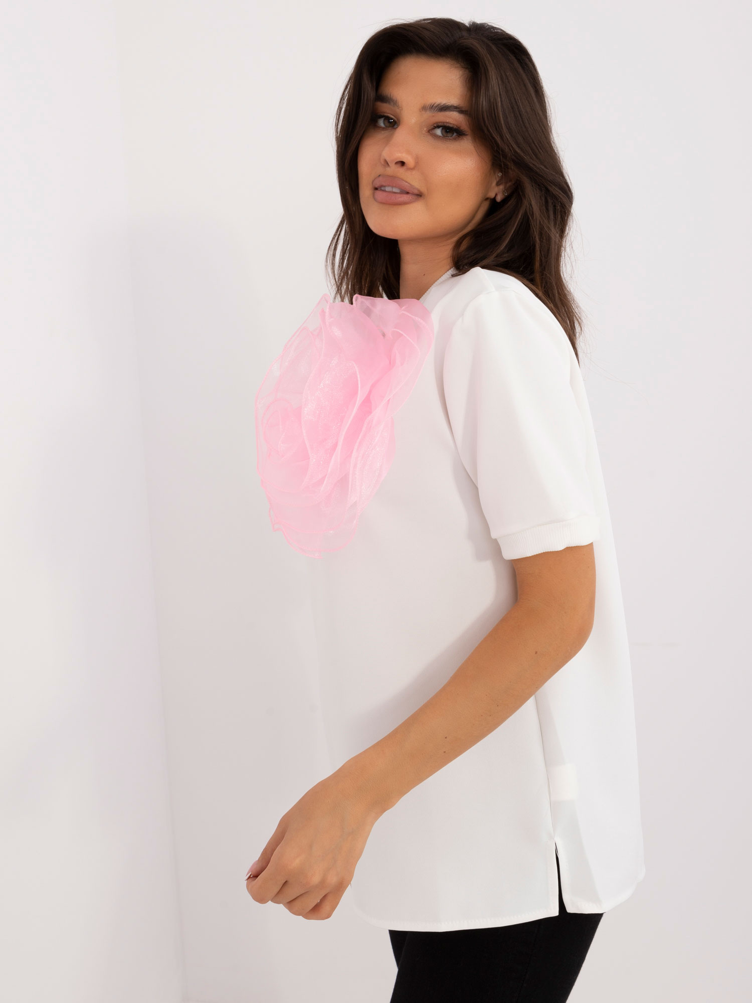 Bluzka LK-BZ-509686.92 ECRU/PINK