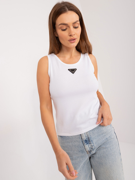 Hurtownia online Biały damski top w prążek