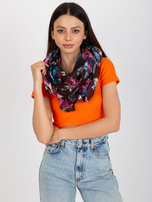 Hurt Ciemnobrązowa damska chusta z cekinami