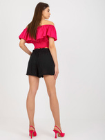 Hurt Czarne krótkie szorty casualowe z wiązaniem FRESH MADE