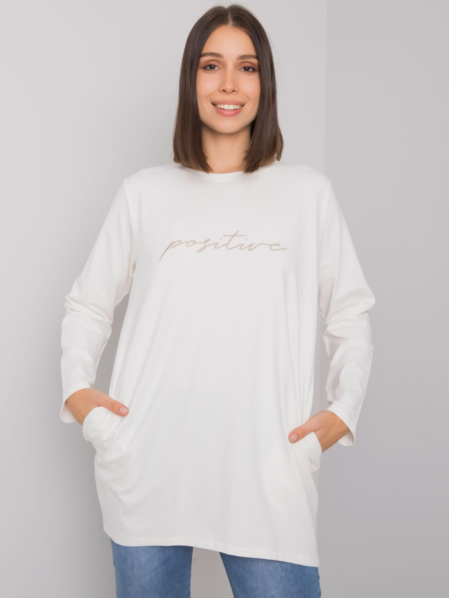 Ecru tunic plus size with Kaylah inscription