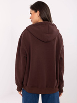 Ciemnobrązowa rozpinana bluza z kapturem