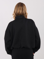 Czarna rozpinana bluza baloon z kieszeniami 