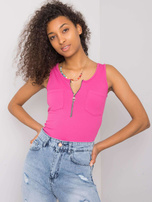 Różowy top z kieszonkami Rosalind
