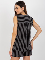 Hurt Czarna damska bluzka w paski bez rękawów FRESH MADE