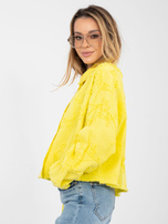 Żółta jeansowa kurtka oversize RUE PARIS 