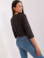 Hurt Czarna krótka bluzka wizytowa z rękawem 3/4 