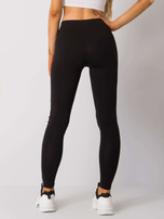 Czarno-srebrne legginsy bawełniane Naila RUE PARIS