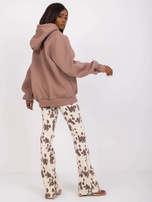 Brązowa bluza dresowa oversize z kapturem Valeria