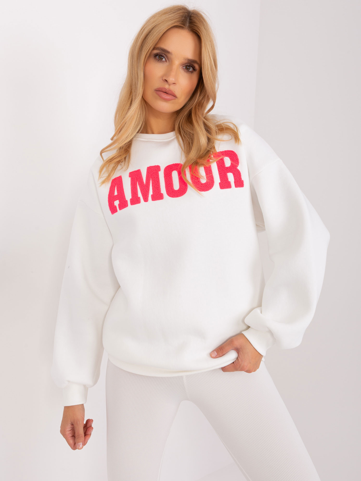 Hurtownia Ecru bluza oversize bawełniana