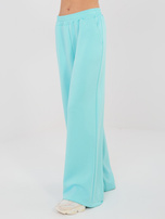 Miętowy dresowy komplet basic ze spodniami 