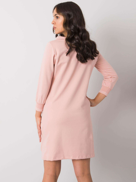 Brudnoróżowa sukienka bawełniana Sinead RUE PARIS