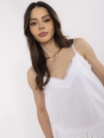 Biały damski top z wiskozy FRESH MADE