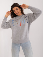 Hurt Szara melanżowa ocieplana bluza bez kaptura SUBLEVEL