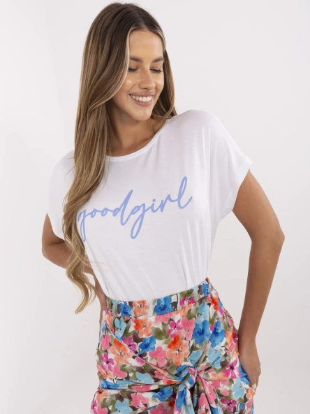 Biały damski t-shirt z napisem SUBLEVEL