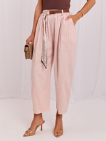 Light pink women's 7/8 leg pants.