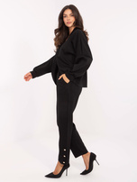 Black casual set with pants RUE PARIS.