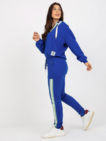 Hurtownia Ciemnoniebieski komplet casualowy z aplikacją