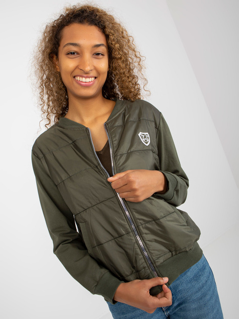 Hurt Khaki damska bluza bomberka z pikowaniem RUE PARIS