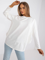 Ecru bluzka oversize z długim rękawem Renata 
