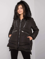 Estherville Black Quilted Winter Jacket