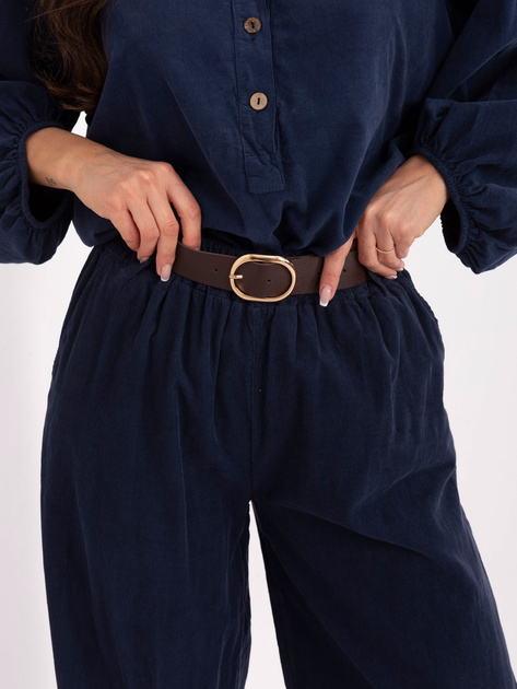 Granatowe sztruksowe spodnie od kompletu