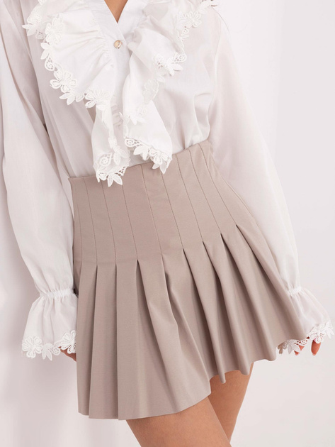 Hurt Ciemnobeżowa elegancka spódnica plisowana