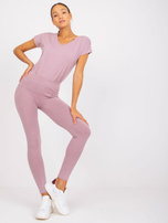 Brudnoróżowe legginsy basic Brigitte