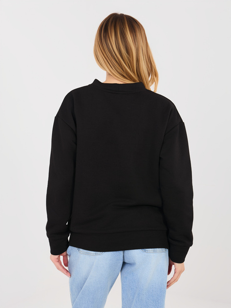 Czarna damska bluza oversize bez kaptura