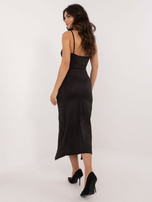 Hurt Czarna koktajlowa sukienka z miseczkami usztywnianymi