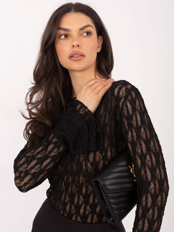 Czarna bluzka z rozkloszowanymi rękawami