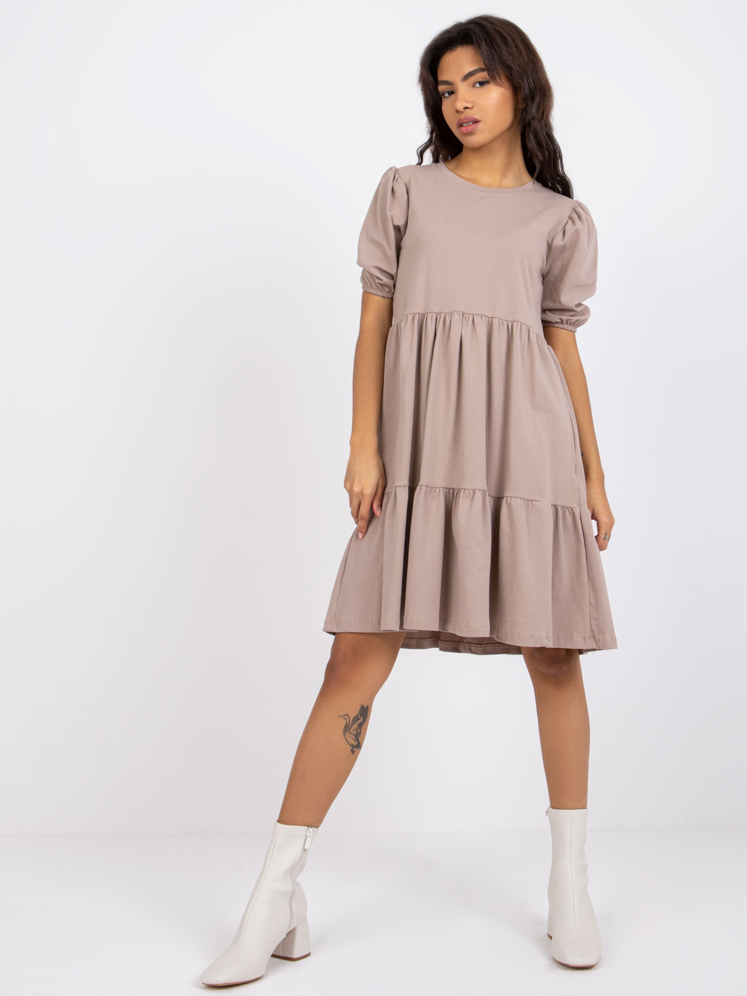 Dark beige dress Perla RUE PARIS